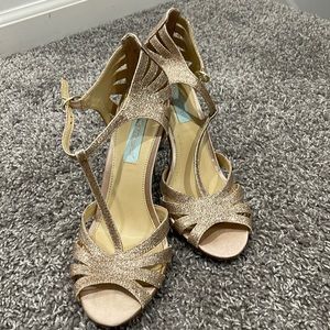 Betsey Johnson glitter heels